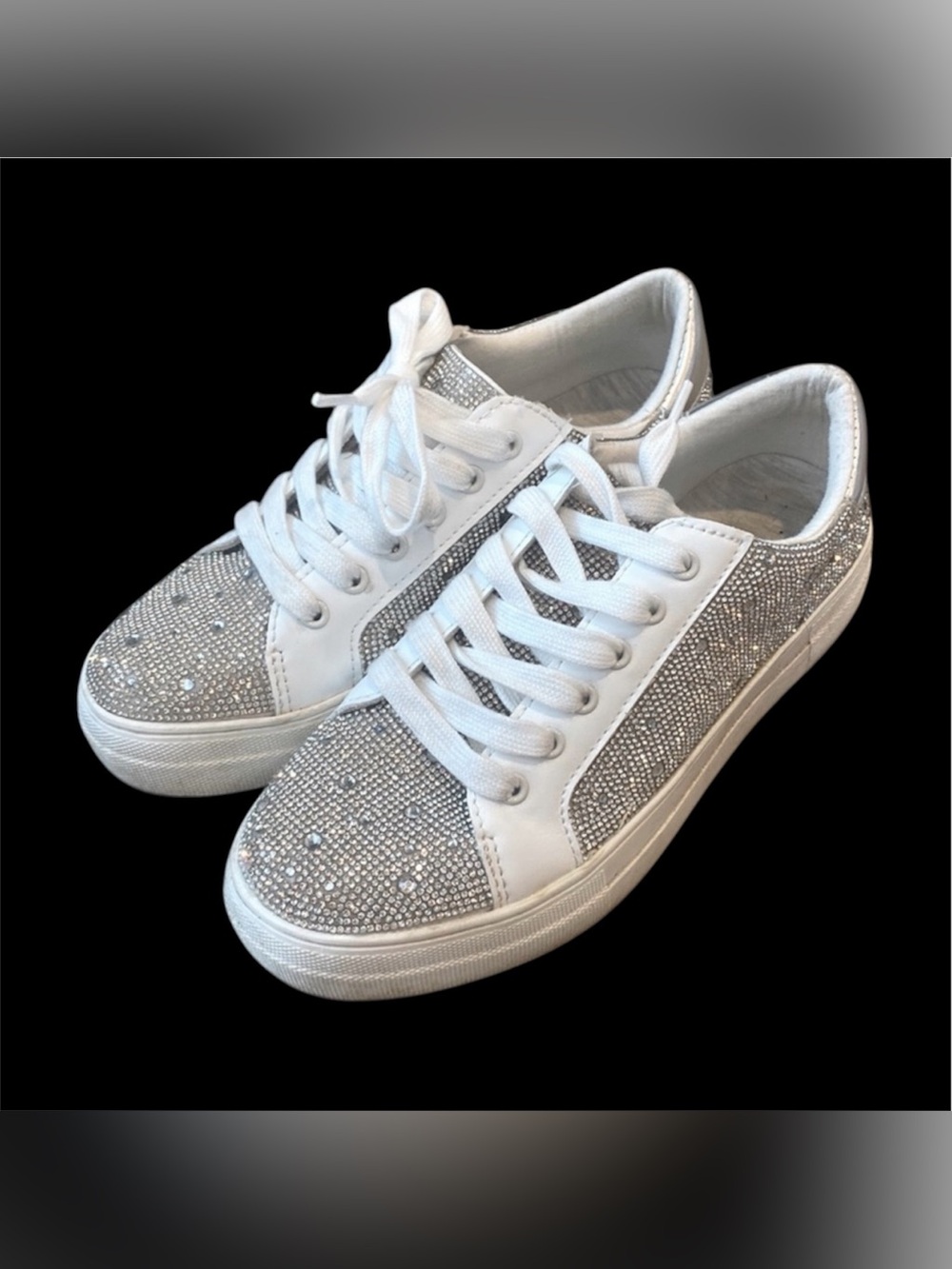 Soda silver bling sparkle tennis shoes Size 7.5